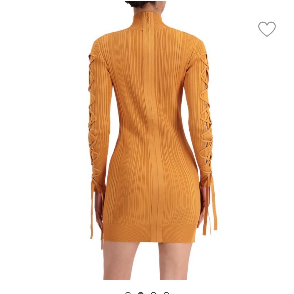 New💕HERVE LEGER LACE UP LONG SLEEVE DRESS💕 - Picture 6 of 10